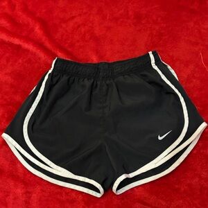 Nike Women's Black Shorts with White Accents